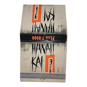 Vintage Matchbook Cover Hawaii‎ Kai Restaurant Lounge New York City